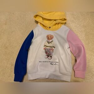 Polo by Ralph Lauren Kids Color-Blocked Fleece Hoodie with Bear Design